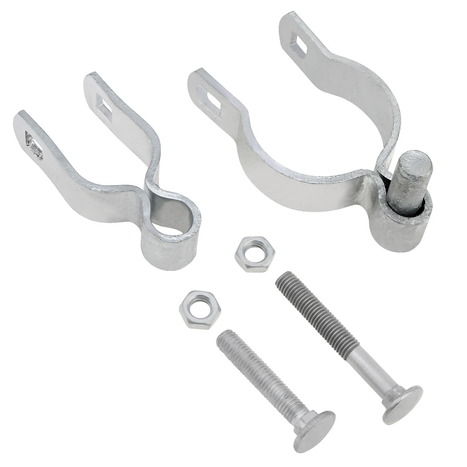 Duty Gate Hinges | 2pcs Chain Link Fence Post Set | 1-3/8 x 2-3/8 Male/Female Hinges - Thumbnail 4