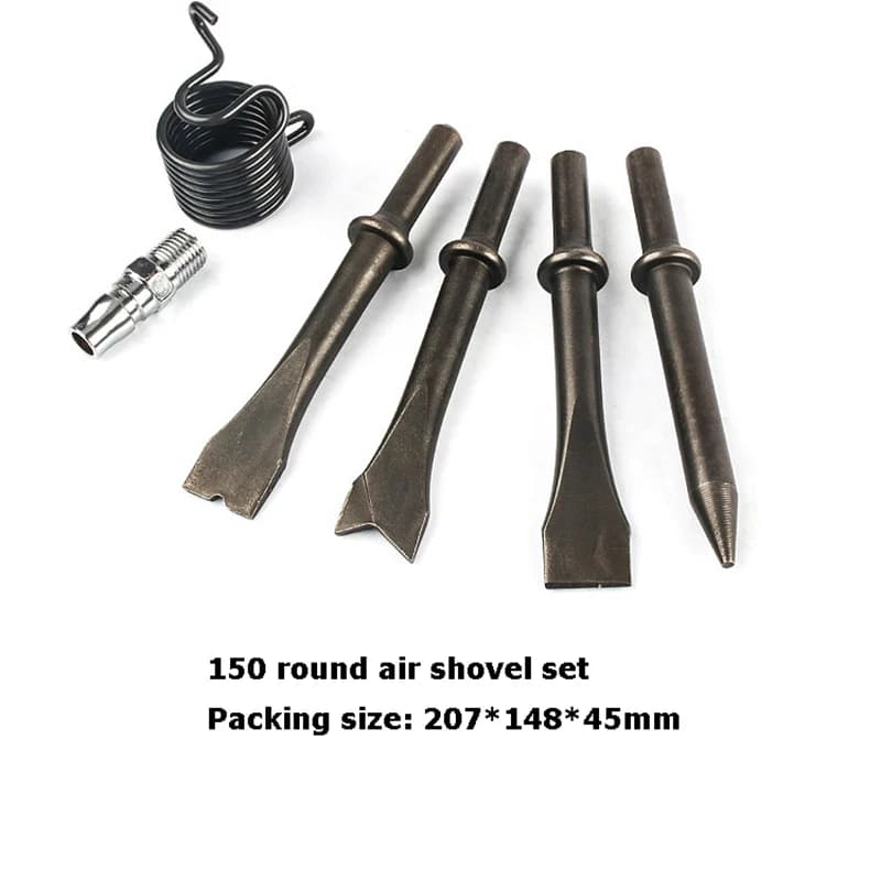 Pneumatic Air Hammer & Chisel Set | 150mm & 190mm Tools | Industrial-Grade Demolition Kit - Thumbnail 3
