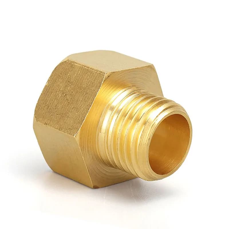 Brass Pipe Fitting | 1/8 Male to Female Threaded Coupler | Durable Plumbing Adapter - Thumbnail 5