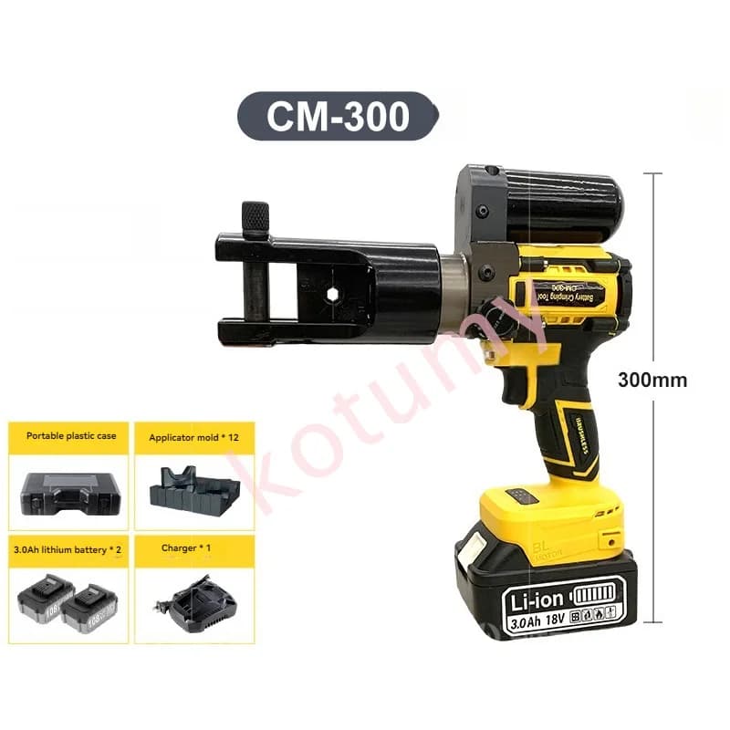 18V Hydraulic Crimping Tool | Fast Electric Wire Terminal Pliers for Secure Connections - Thumbnail 6