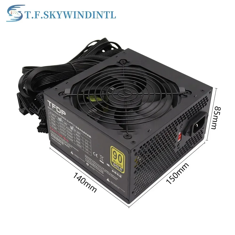 800W ATX Power Supply ATX Desktop Computer PSU Gold Mining Chia Rated Power 800W Competitive Game Gamer 80PLUS 110V 220V - Thumbnail 3