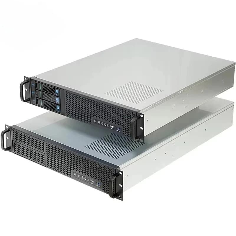 2U Server Chassis | 9-Bay Hot-Swap HDD Rackmount | 550mm Depth for High-Density Storage - Thumbnail 3