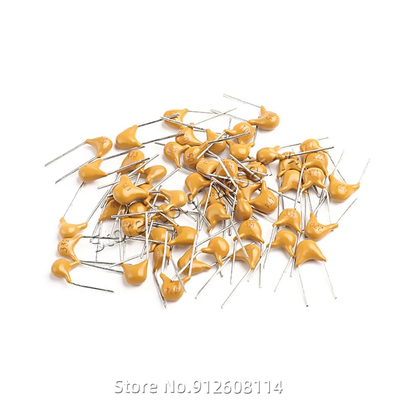 100pcs 10pF~10uF Multilayer Ceramic Capacitor 50V (100~106) 102 103 104 105 39 820pF 1 22 33 47 56 68 100 nF 0.01 0.1 uF P5.08mm - Thumbnail 4