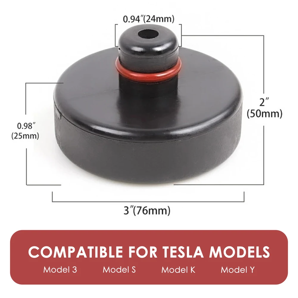 Anti-Slip Jack Pads | Heavy-Duty Rubber Support | Protects Tesla Model 3 & Y Underbody - Thumbnail 5