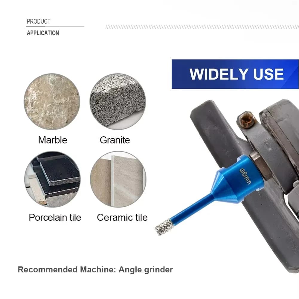 Diamond Core Drill Bit Set | M14 Thread for Tile, Granite & Marble | Dry Cutting Hole Saw - Thumbnail 3