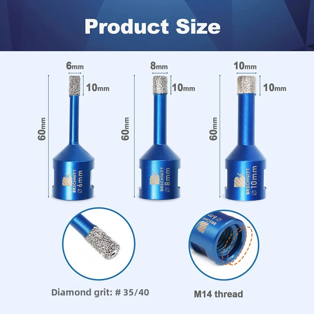 Diamond Core Drill Bit | Porcelain & Granite Tile Hole Saw | Premium Masonry Cutting Tool - Thumbnail 4