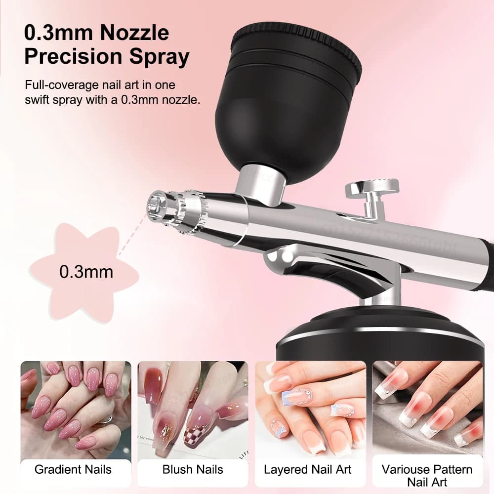 Airbrush Kit with Compressor | Mini Spray Gun for Crafts & Models | All-in-One Painting System - Thumbnail 4