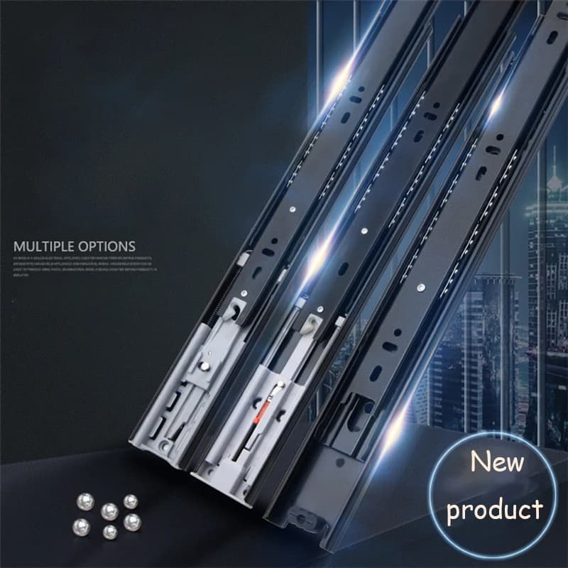 3-Way Drawer Slides | Heavy-Duty Steel Rails | 8 to 22 Extension - Thumbnail 5