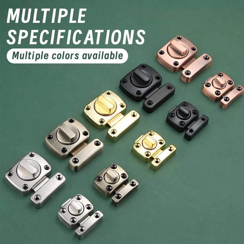 Barrel Door Lock | Twist Slide Security Latch | For Bathroom, Toilet & Gate Bolt Lock - Thumbnail 3