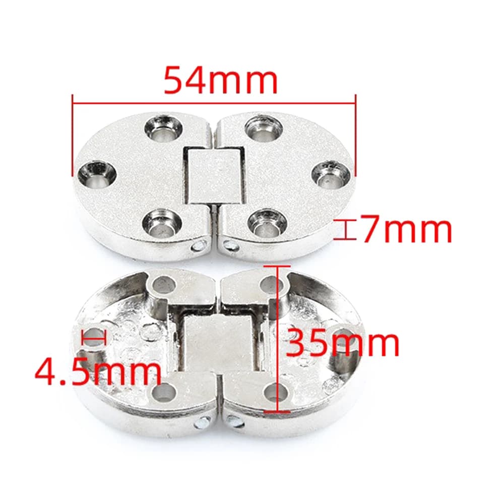 Folding Table Hinge | 2-Pc Zinc Alloy Bracket | Hidden Flap Support for Home Cabinets - Thumbnail 5