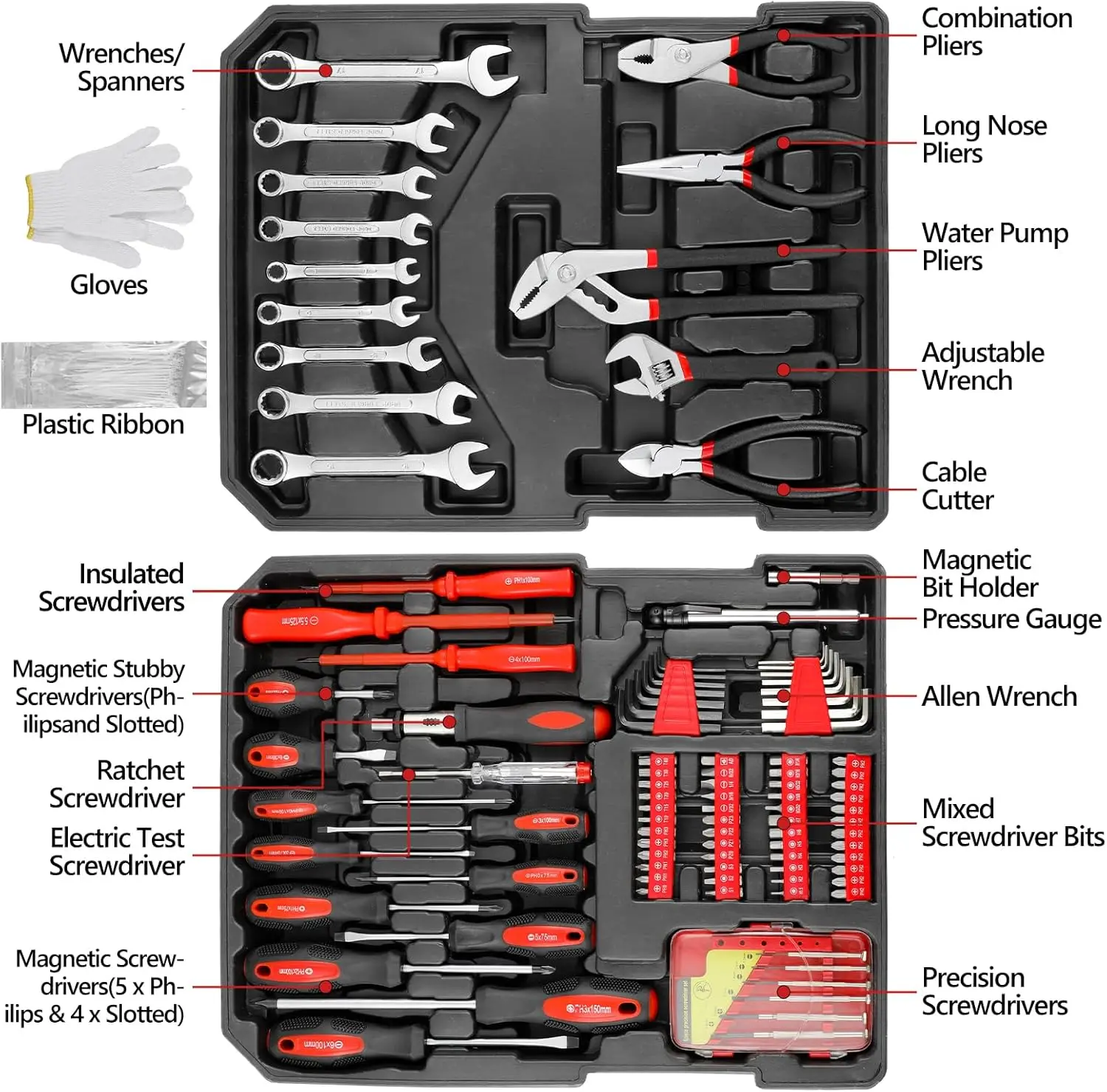 799-Piece Professional Tool Set | Socket Wrenches & Hand Tools | Rolling Case for Home Repair - Thumbnail 2