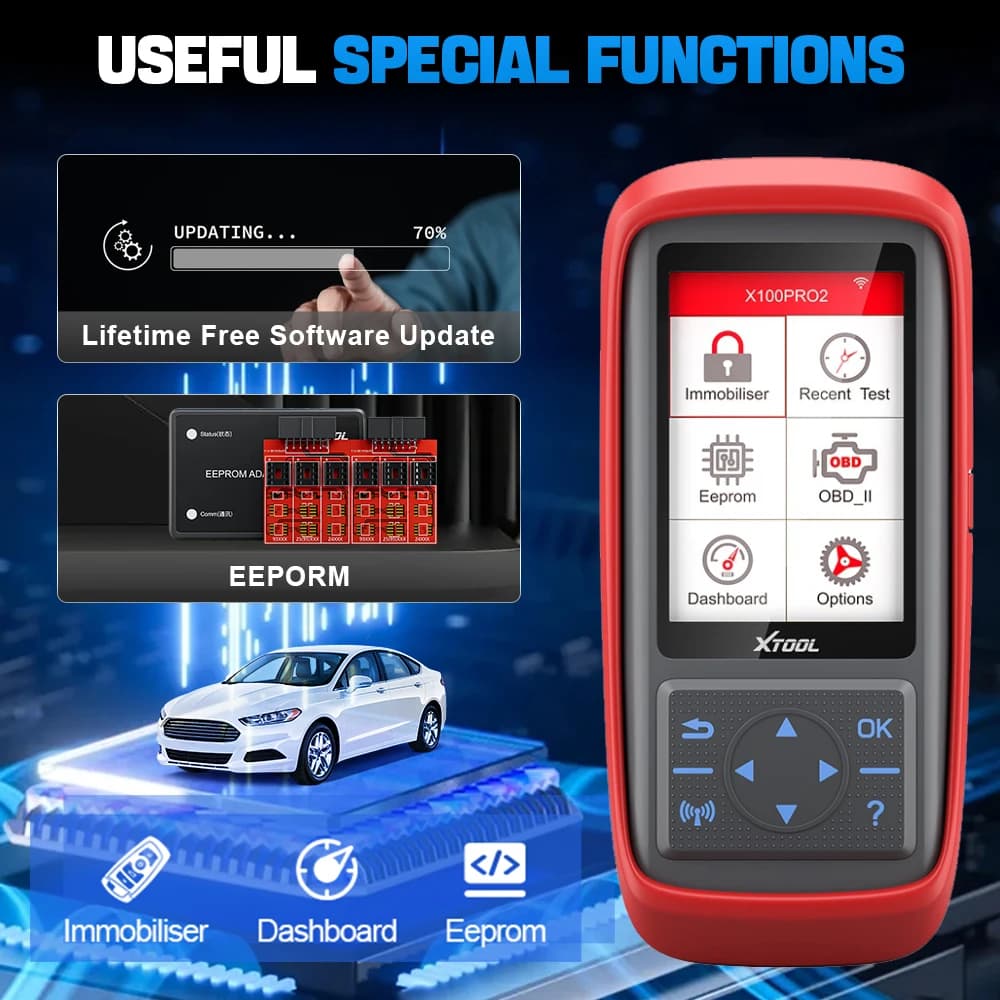X100 Pro2 OBD2 Scanner | Key Programmer & EEPROM Adapter | Lifetime Free Updates - Thumbnail 2