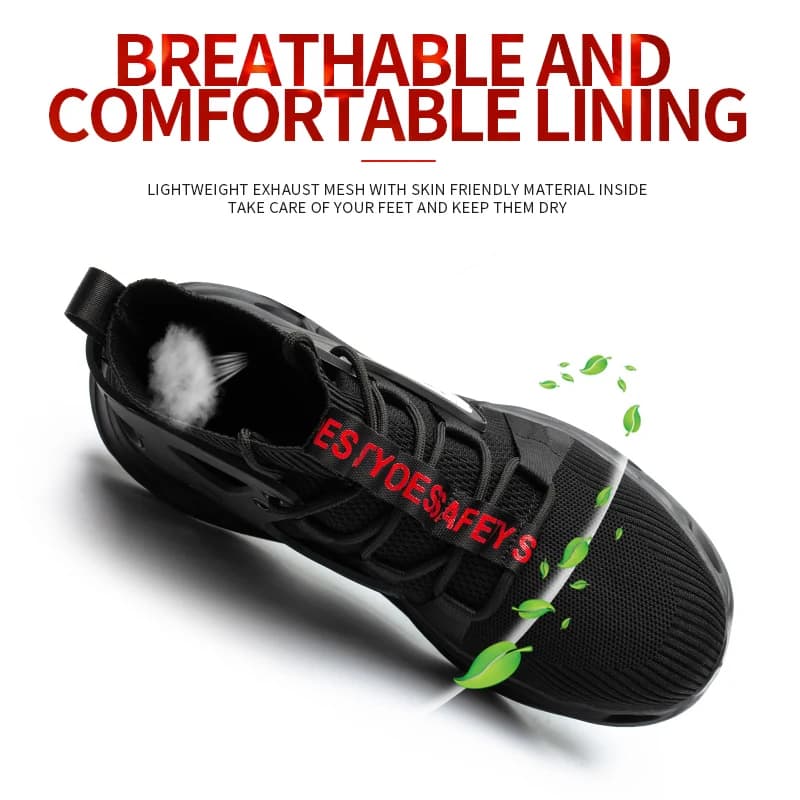 Breathable Safety Shoes | Anti-Puncture & Anti-Smash | Fashion Work Footwear - Thumbnail 6