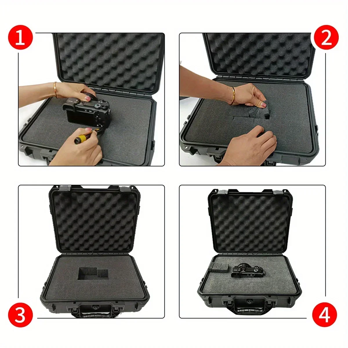 Hand-Held Toolbox Bag | Waterproof with Pre-Cut Sponge | Impact Resistant Storage Box - Thumbnail 5