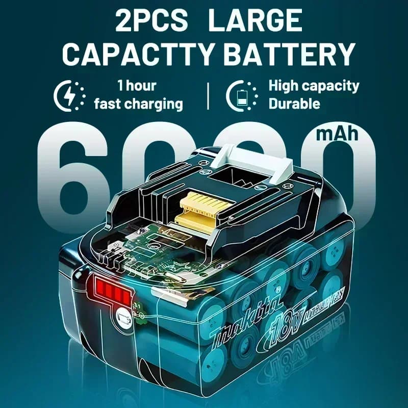 Makita BL1860 18V LXT Replacement Battery | 6Ah High-Capacity | BMS Protection for Power Tools - Thumbnail 4