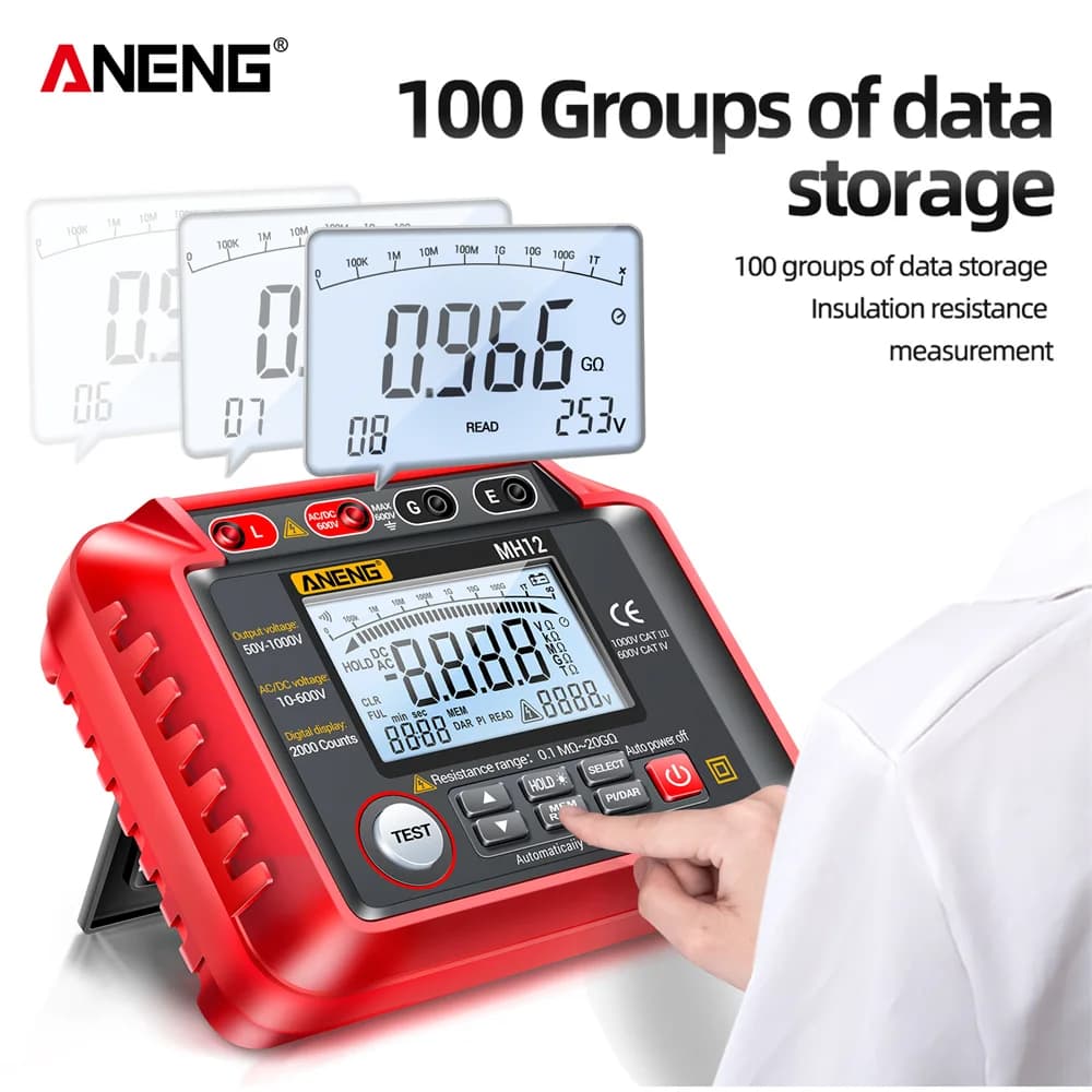 Insulation Resistance Tester | High-Voltage Megohmmeter for Cable & Earth Testing - Thumbnail 5