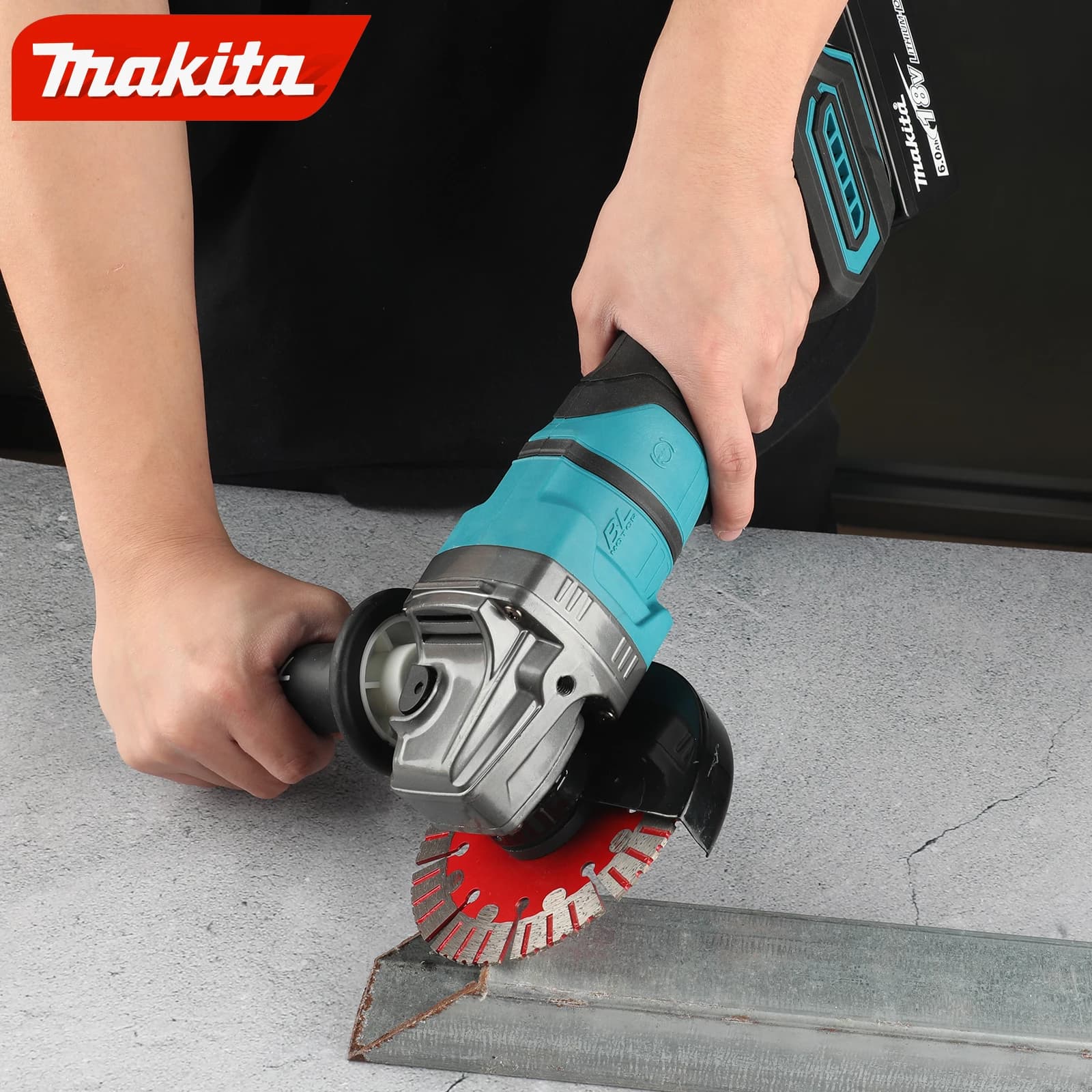 Makita GA050G Brushless Cordless Angle Grinder | High-Power Professional Tool | Portable & Lightweight - Thumbnail 2