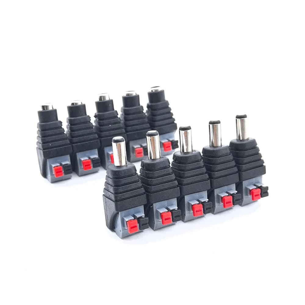 12V DC Power Connector Kit | 2.1x5.5mm Barrel Plug & Jack Set for CCTV & LED Strips - Thumbnail 5