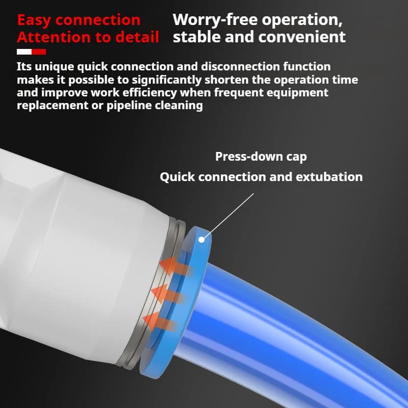360° Rotary Swivel Fitting | M5, 1/4, 1/2 NPT | Pneumatic Hose Connector - Thumbnail 5