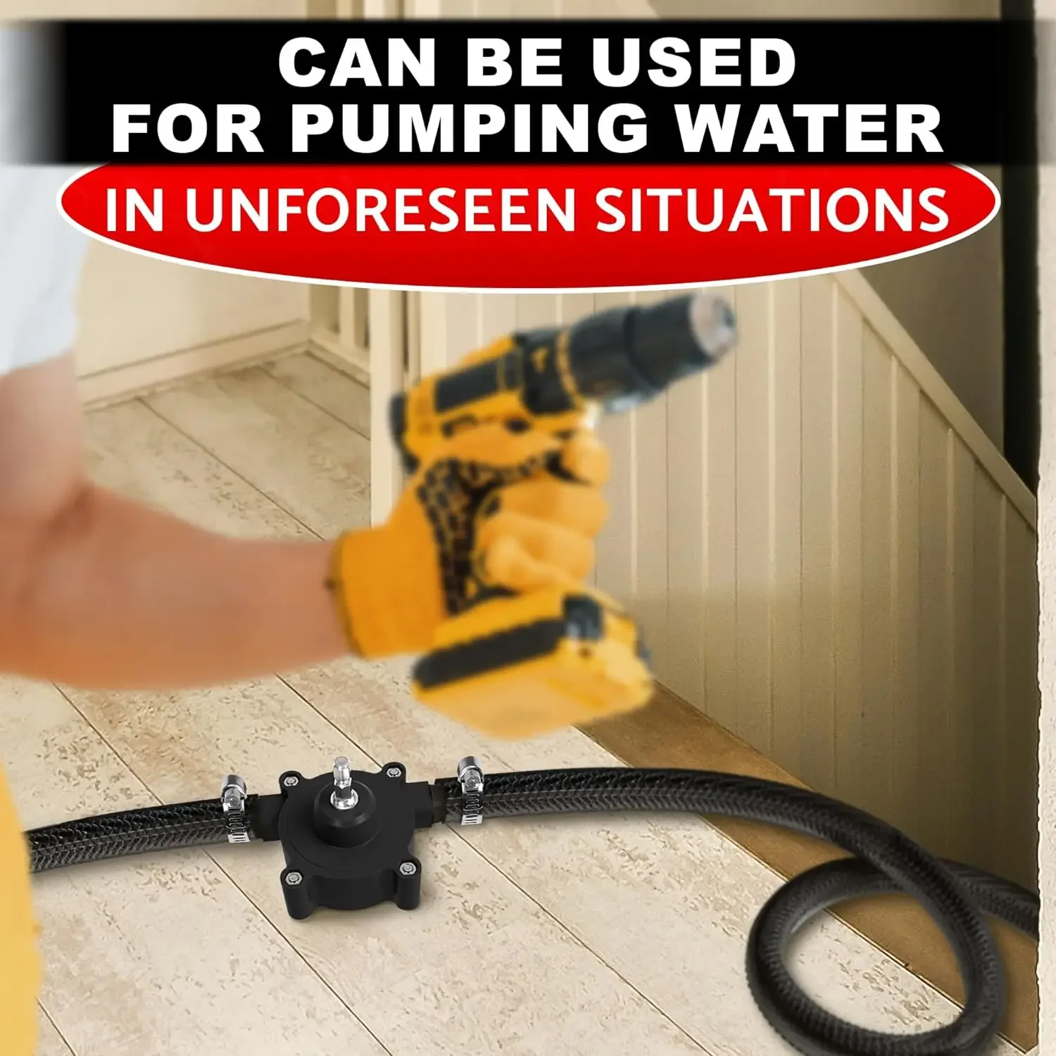 Electric Drill Water Pump | Self Priming Liquid Transfer | Small Household & Garden Outdoor Tool - Thumbnail 2