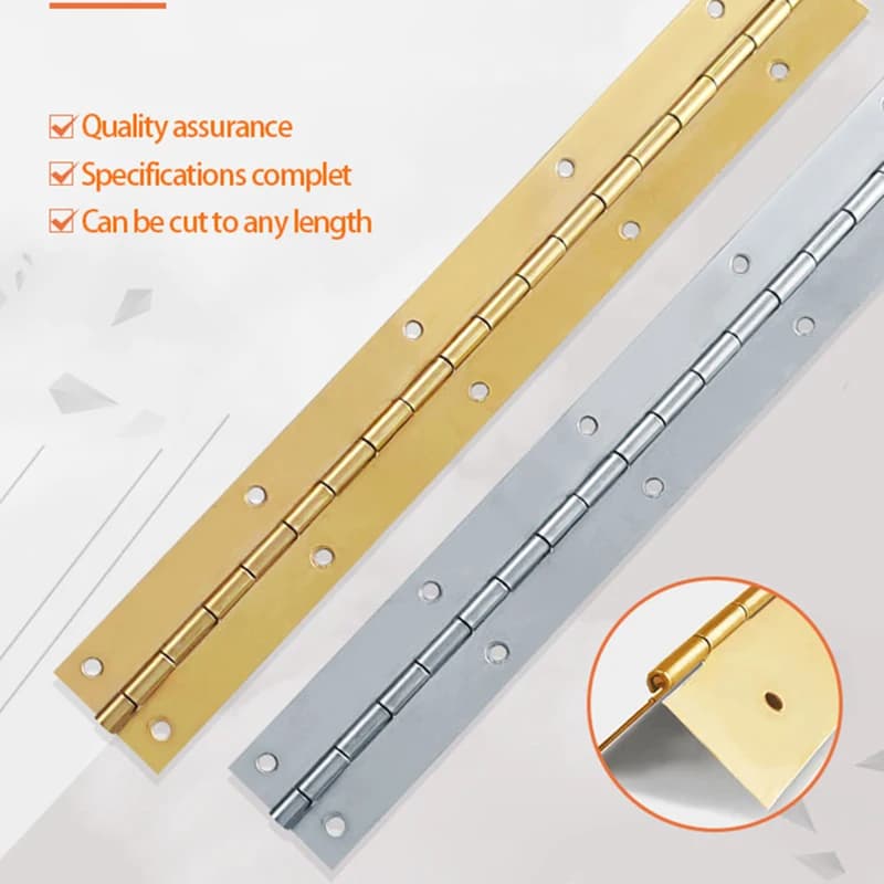 Duty 304 Stainless Steel Piano Hinges | 6in-20in Continuous Hinge | 2pcs for Cabinet - Thumbnail 6