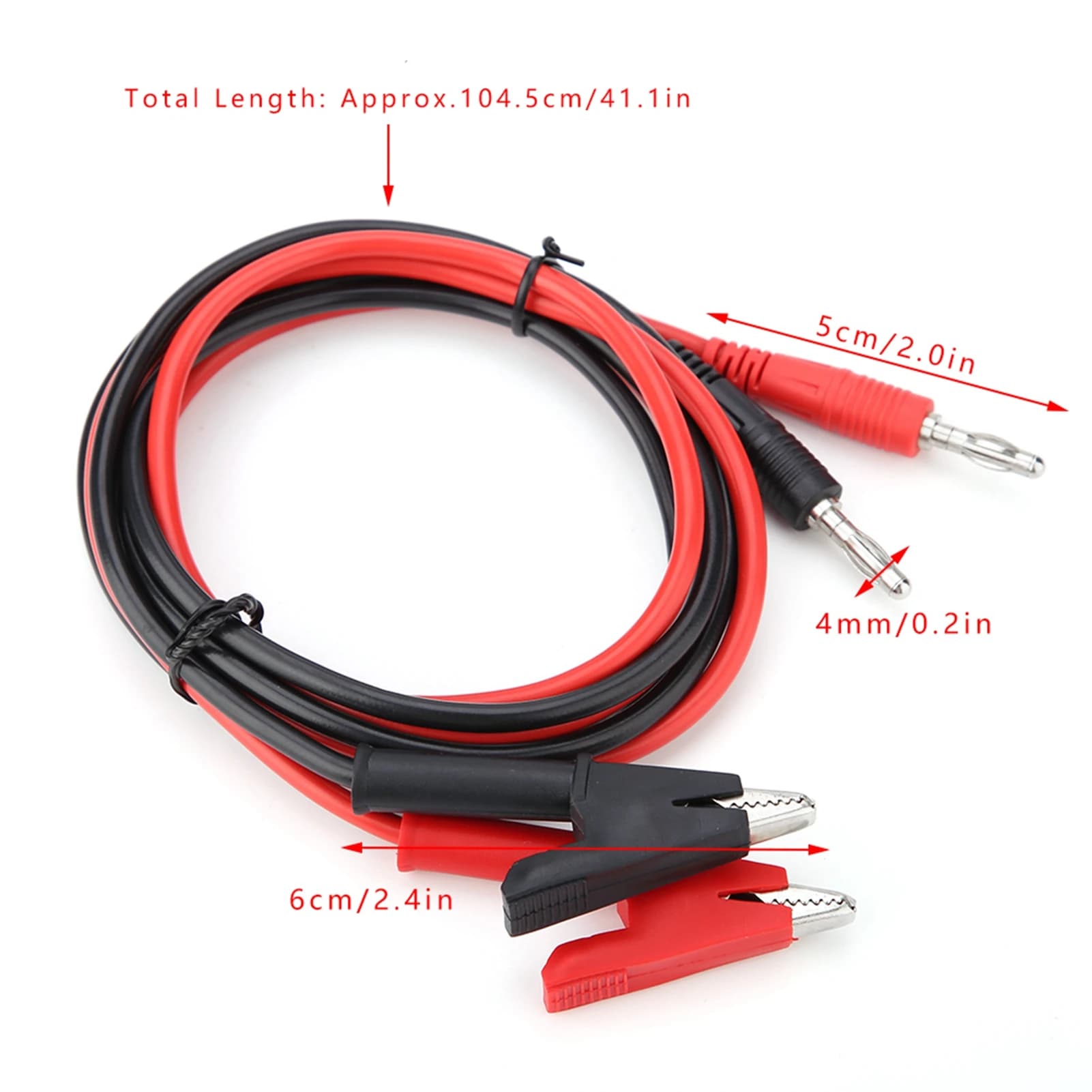 Test Lead Set | Silicone-Banana Probe Cables with Alligator Clips | P1040 - Thumbnail 3