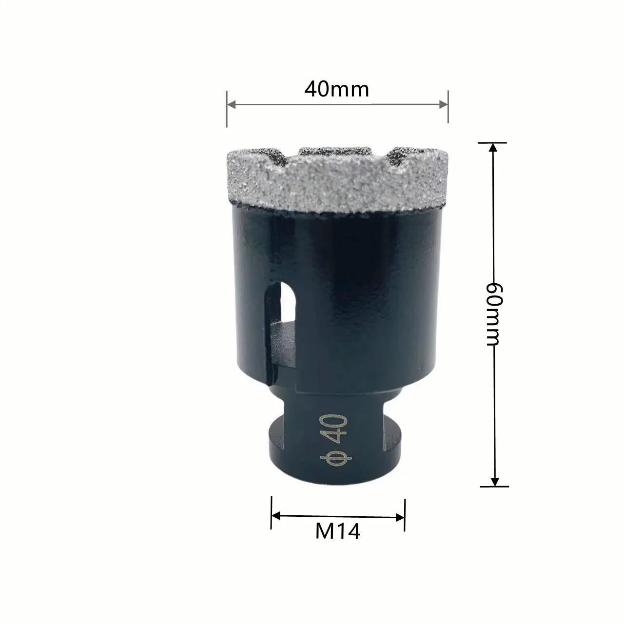 Diamond Core Drill Bit | M14 Thread for Granite, Marble & Tile | Dry Vacuum Brazed Masonry Hole Saw - Thumbnail 4