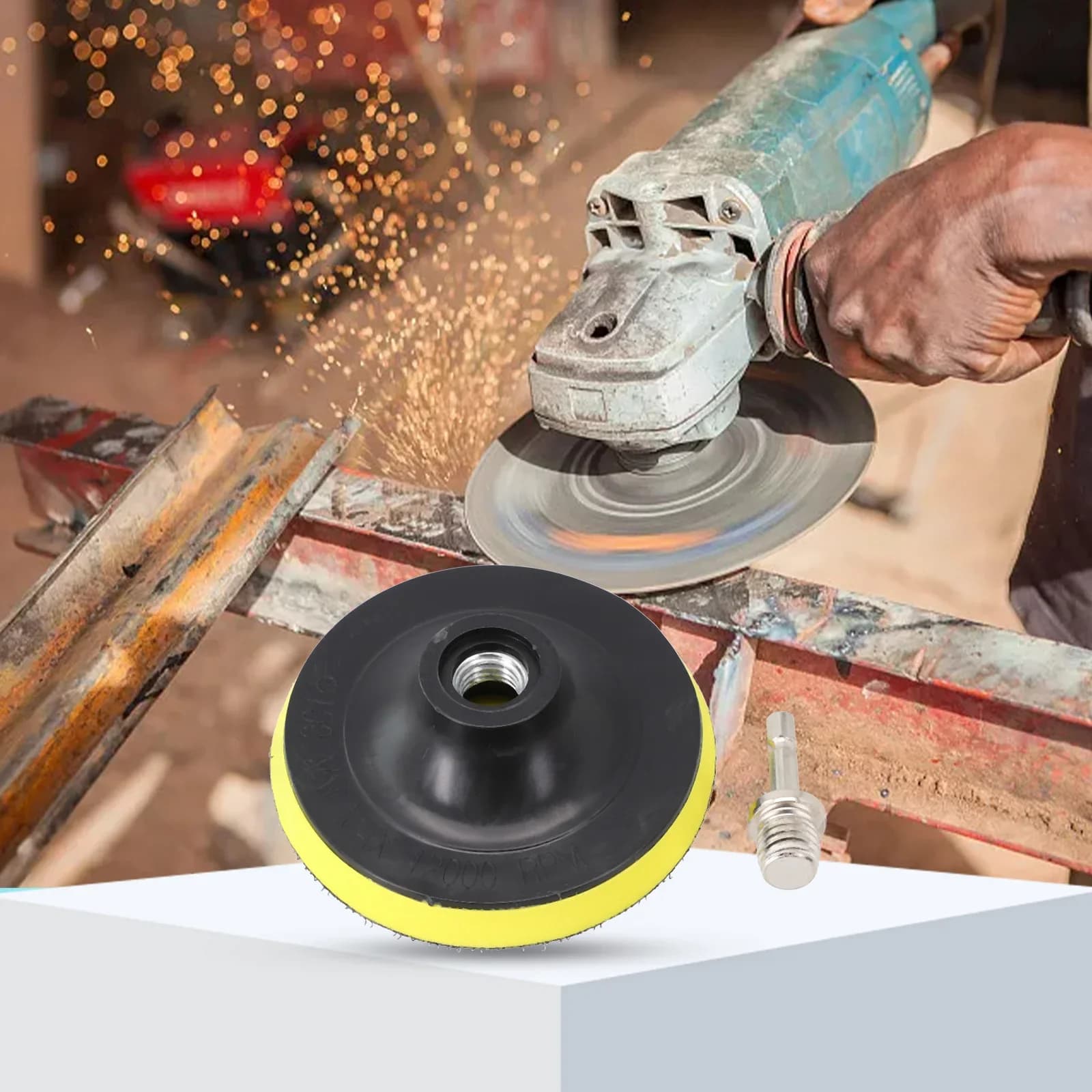 Sanding Disc Kit | M10/M14 Interface | 3-7 Inch Angle Grinder & Sander Pads for Polishing - Thumbnail 4