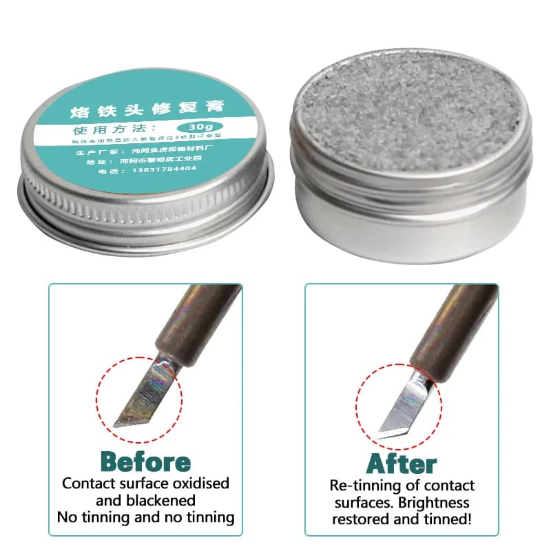 Soldering Tip Cleaner & Restorer | Non-Stick Oxide Removal Paste | Enhances Welding Efficiency - Thumbnail 2