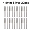 Silver 20pcs 4.8mm