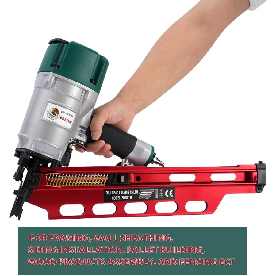 Framing Nailer | 21 Degree 3-1/2 Inch with Depth Adjustment | Mexican Style 9021NS - Thumbnail 4