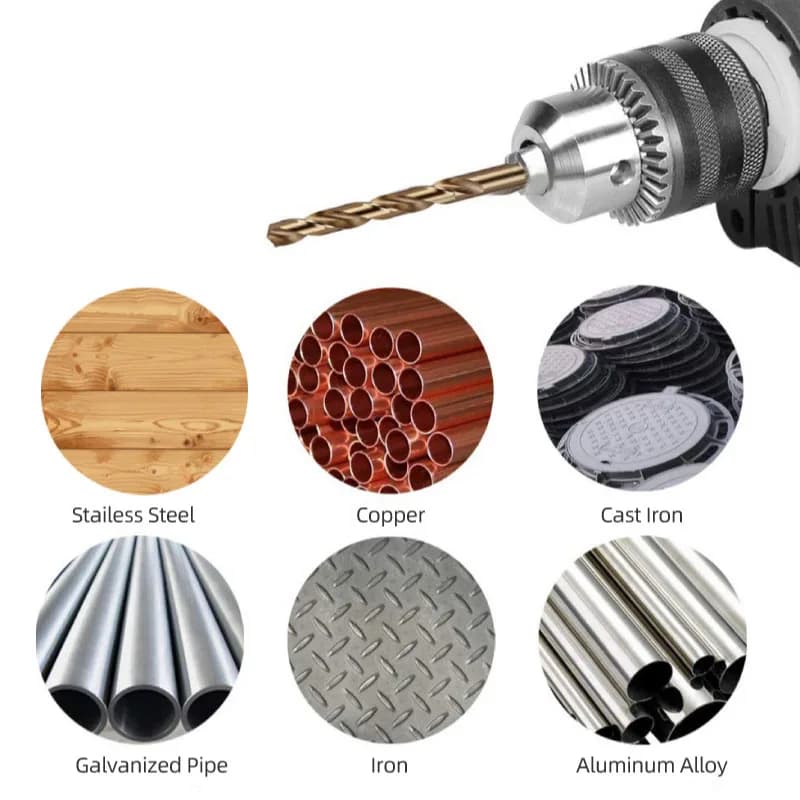 Titanium-Coated Screw Extractor Set | 5-Piece HSS Drill Bits (1-3mm) for Metal & Wood - Thumbnail 5
