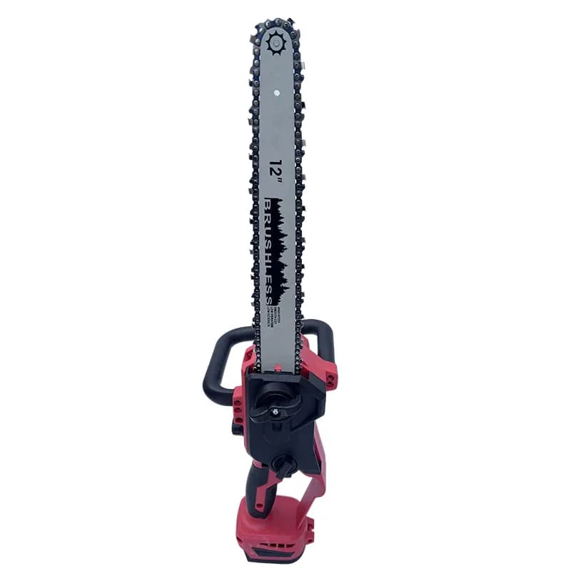 High-Power 18V Cordless Chainsaw | 12-Inch Brushless Auto-Oiler | Wood Cutting Electric Power Tool - Thumbnail 2