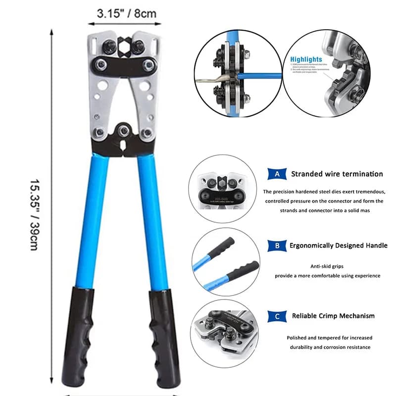 Automotive Wire Terminal Kit | 60-Piece Copper Connector Set | Battery & Cable Crimp Solutions - Thumbnail 2