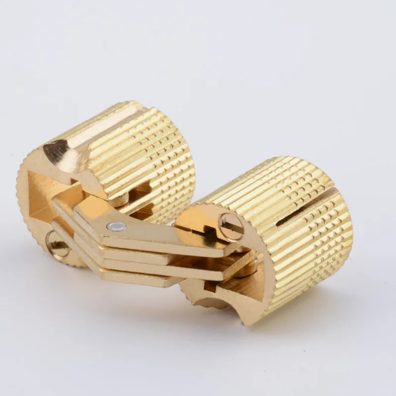 Copper Barrel Hinges | Cylindrical Hidden Mount | Premium Brass Furniture Hardware - Thumbnail 3