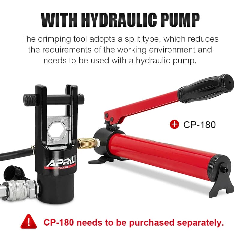Split Hydraulic Crimping Tool | 10-300mm² Range | 16-Ton Output | Rapid-Connect Pliers - Thumbnail 6