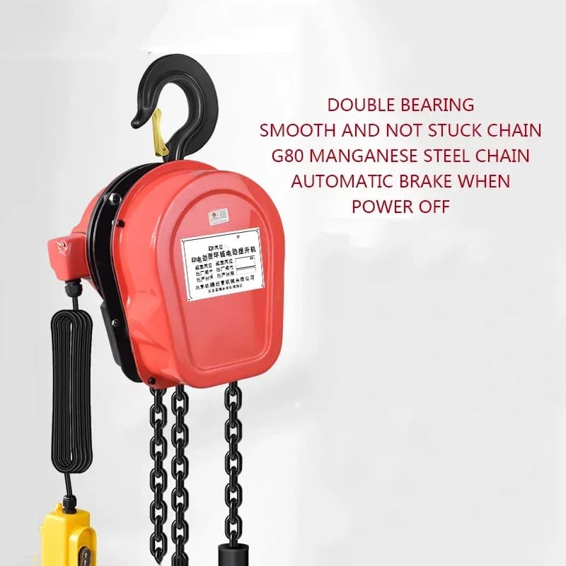 1-Ton Electric Chain Hoist | 380V Industrial Power | Portable & Labor-Saving Crane - Thumbnail 4