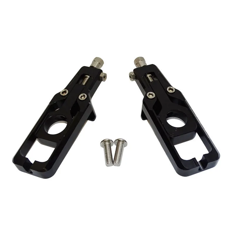 Chain adjusters and tensioners for Honda CBR1000RR Fireblade motorcycles from 2004-2007 model years.