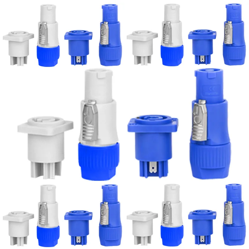 AC Powercon Connector Set | NAC3FCA & NAC3FCB Male Plugs for Stage Lighting & LED Panels - Thumbnail 2