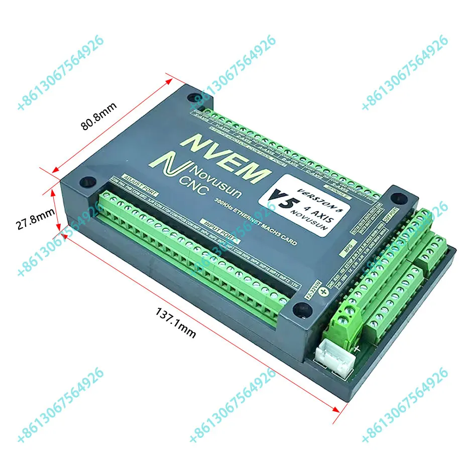 CNC Motion Controller | 6-Axis Mach3 Ethernet Board | 300kHz High-Speed Control - Thumbnail 5