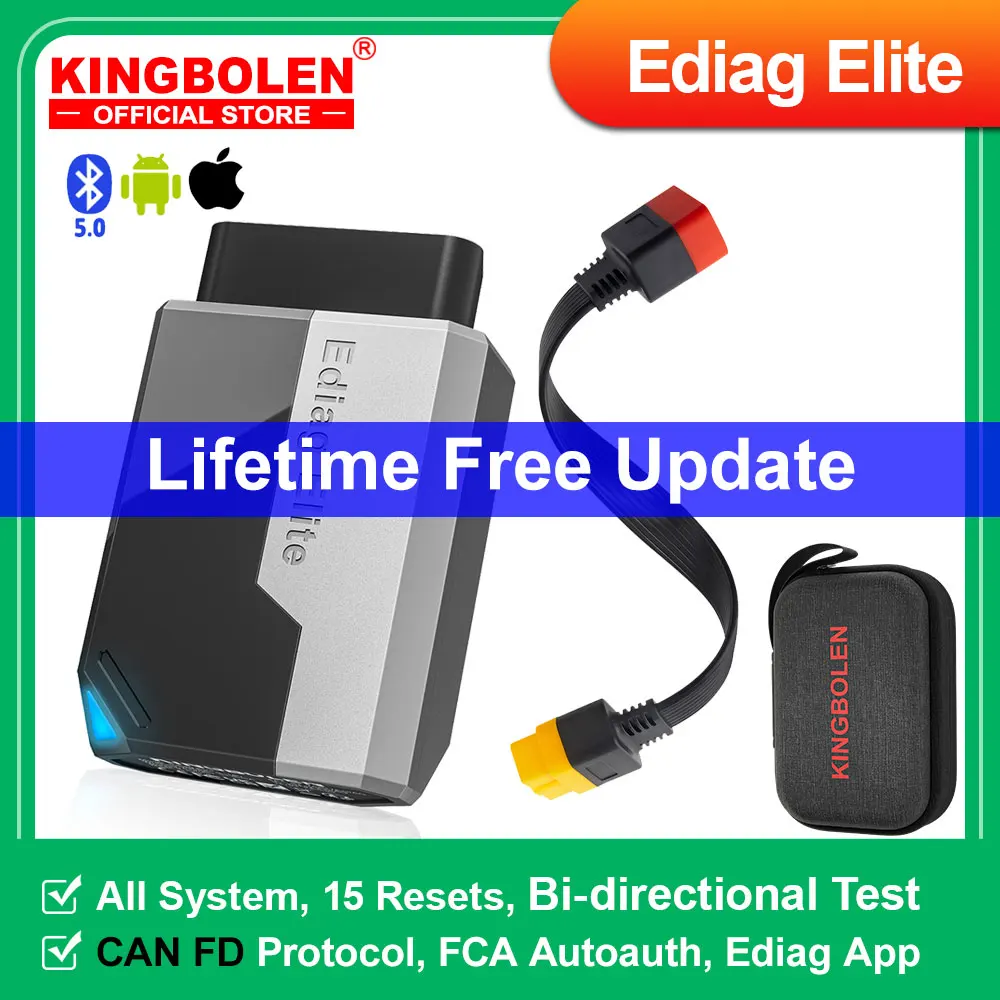 2025 New KINGBOLEN Ediag Elite Lifetime free Car Diagnostic Tools All system 15 Resets Bi-directional Test  Auto Scanner OBD2 - Thumbnail 2