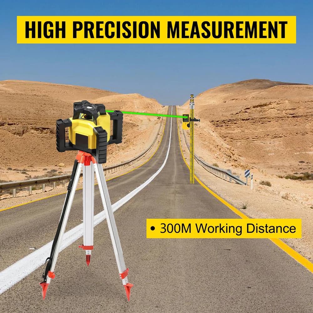 Laser Level | 360° Self-Leveling Green Beam | 5-Speed Scan/Slope Mode with Remote - Thumbnail 3