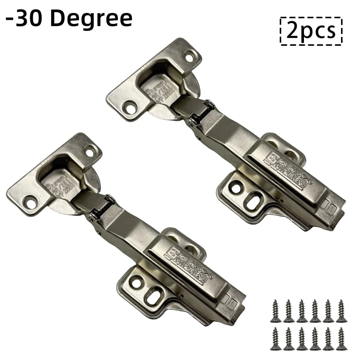 Cabinet Hinges | -30/30 Degree Soft Close Damper | 2PCS Detachable Buffer Hardware - Thumbnail 5