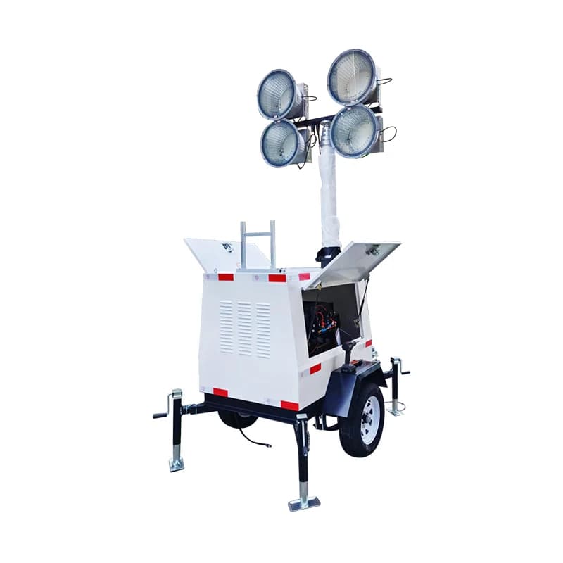Mobile Light Tower | 1400W High-Output LED Flood Lighting for Outdoor Events & Construction - Thumbnail 2