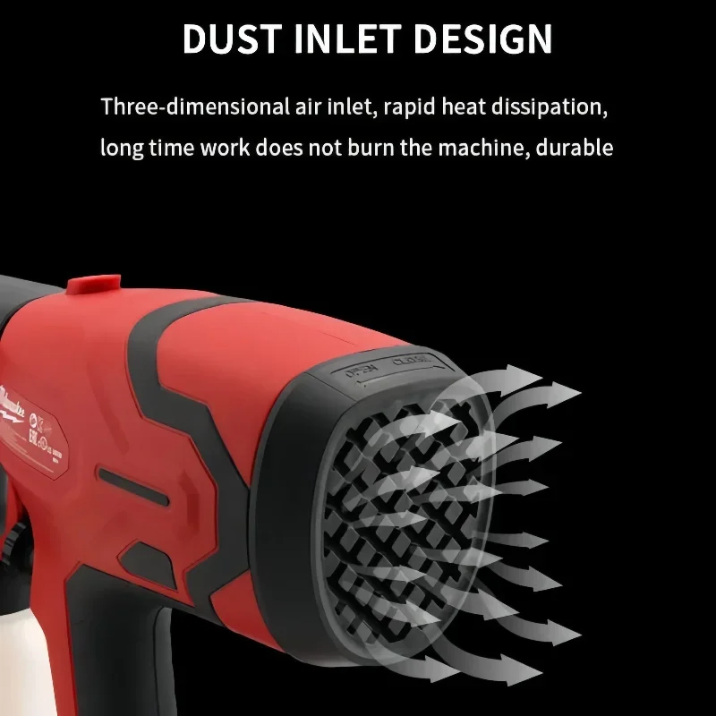 800ml Paint Spray Gun | 600W Brushless Motor 39000 RPM | Furniture & Auto Wall Sprayer - Thumbnail 5