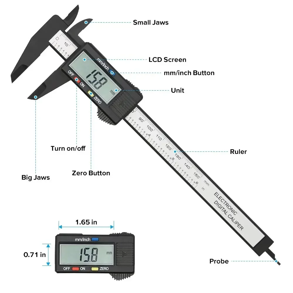 Digital Caliper | 0-150mm Measurement | Precision Inspection Tool - Thumbnail 5