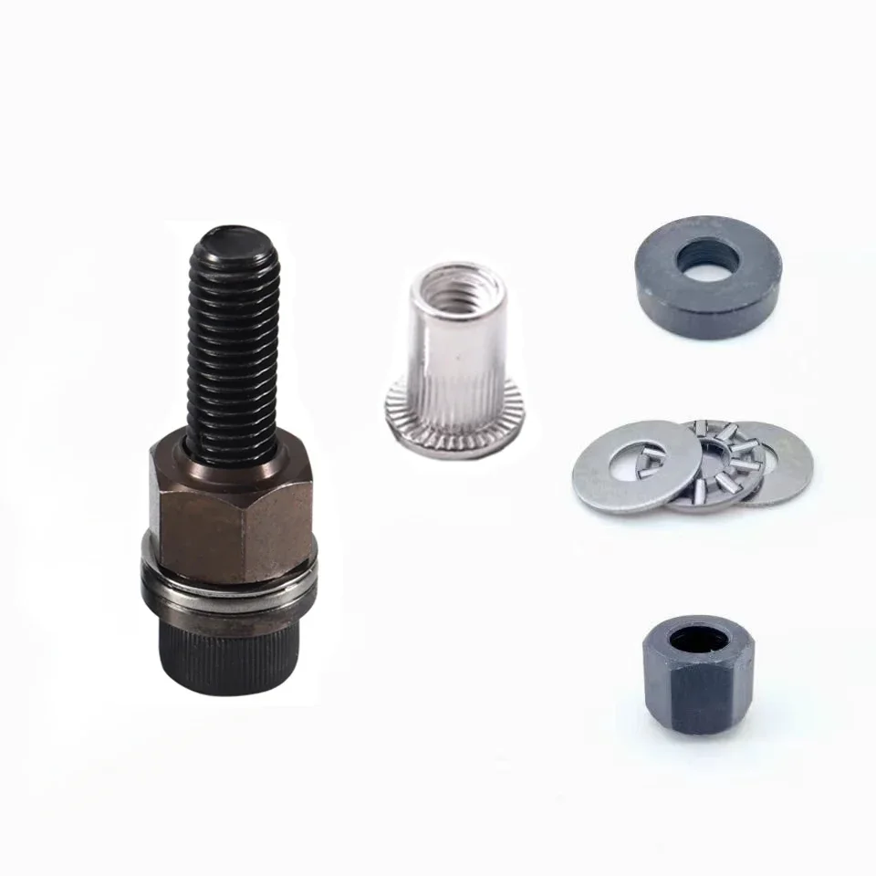 Hand Rivet Nut Gun | 11pcs Head Nuts Set | M3-M12 Riveter Tool Accessory - Thumbnail 5