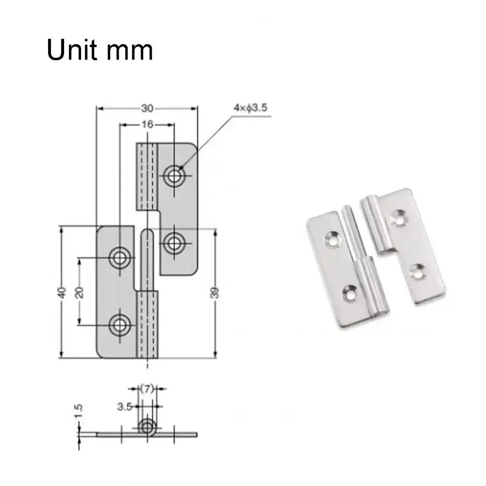 304 Stainless Steel Hinge | Lift-Off Detachable Design | Left/Right Open Slip Joint Hardware - Thumbnail 7