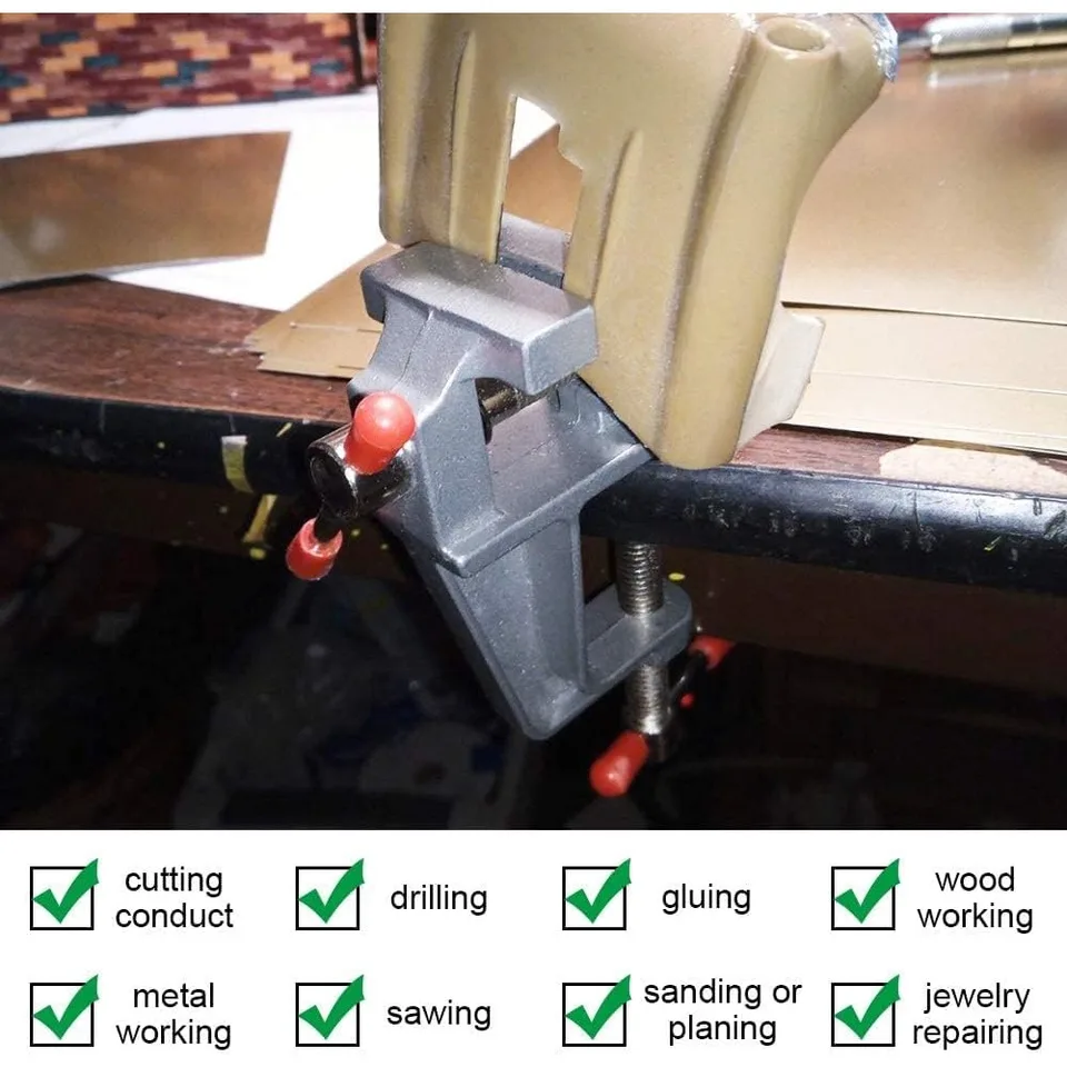 Bench Vice | Hobby Table Clamp | For Jewelry Making & Crafts - Thumbnail 6