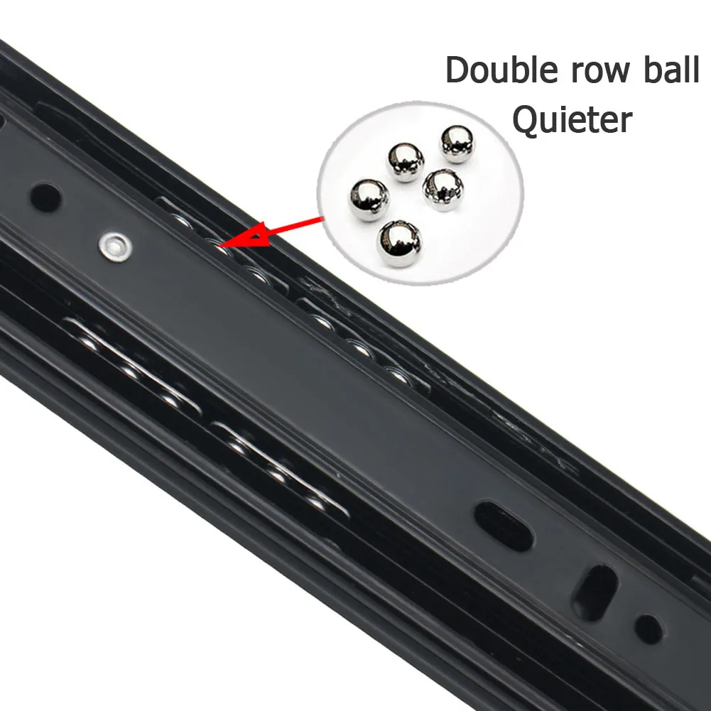 6-Inch Ball Bearing Drawer Slides | 2-Pack | Smooth Full-Extension Cabinet Runners - Thumbnail 3